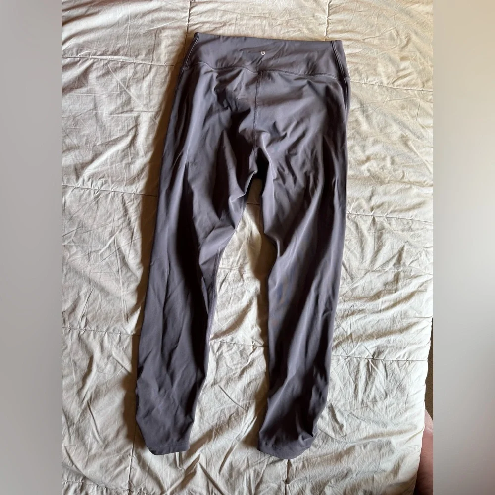 Lululemon Awakening Tights, Ruched, Cropped,‎ Magnum Gray Mauve, Size 12